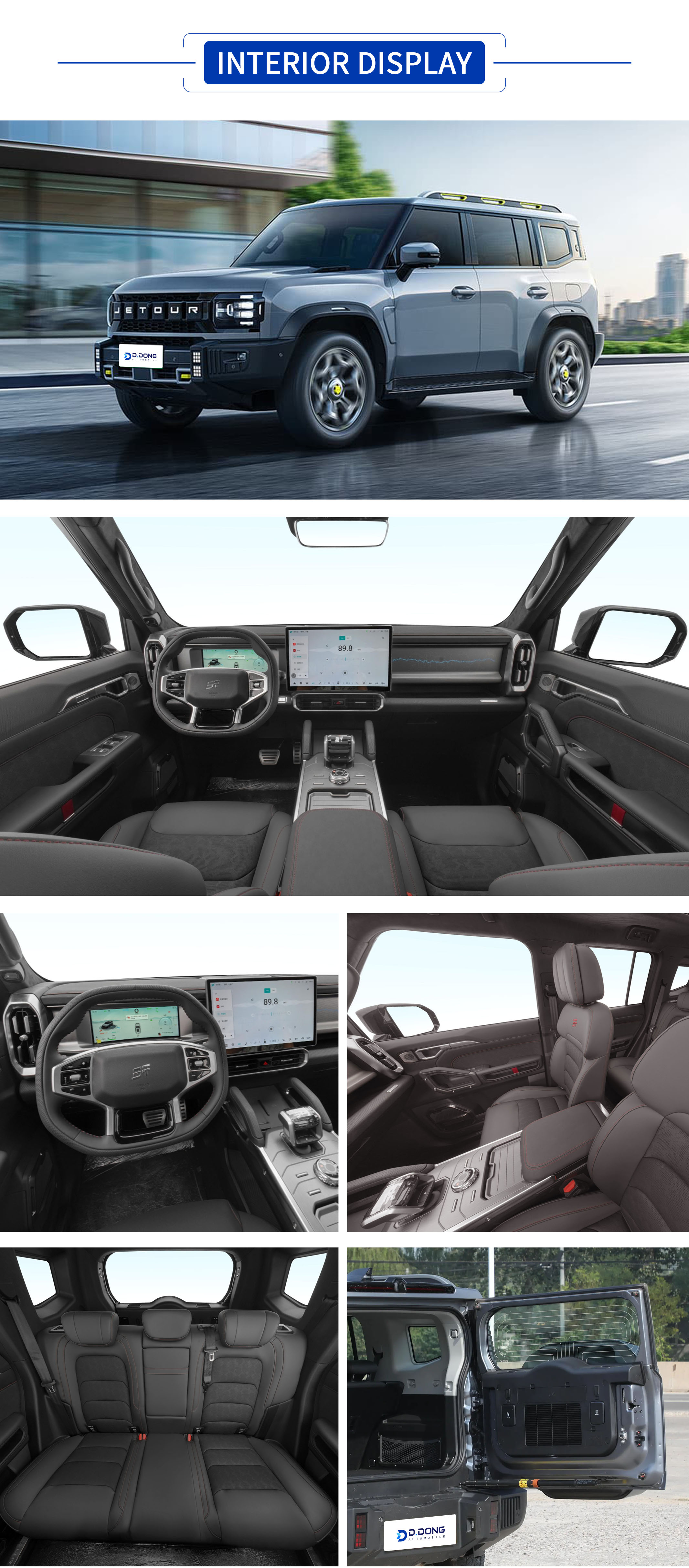 Jetour ShanHai T2 All Colors,Jetour ShanHai T2 All Interior Display